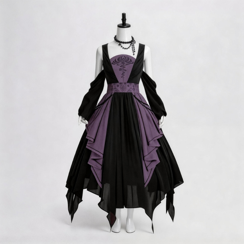 Ethnic Style Dresses - Gothic Style Witch Costume Skirt Halloween