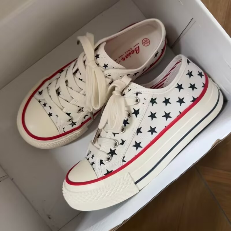 Vans Shoes Old Skool - Casual Star Low-Top Canvas Shoes Soft