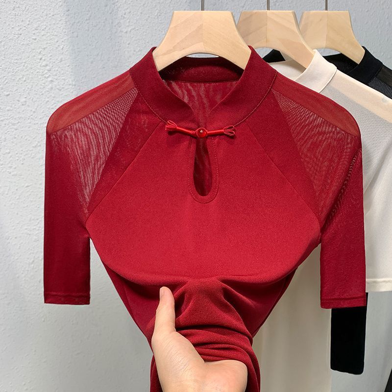 Ethnic Style Mesh Short-sleeve - Ethnic Chic Fashion review and price