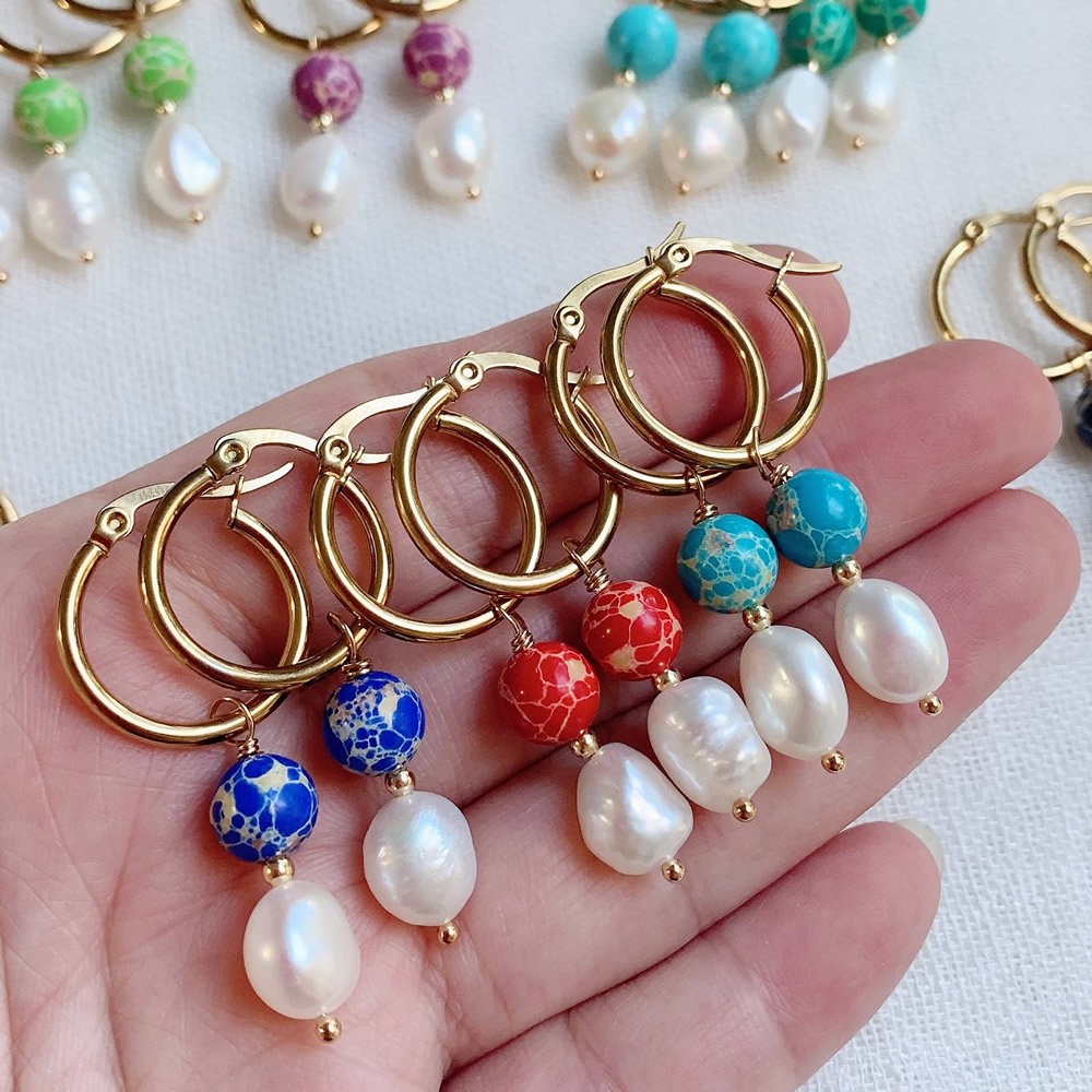 Natural Freshwater Baroque Pea - Aura Ethnic Fashion review and price