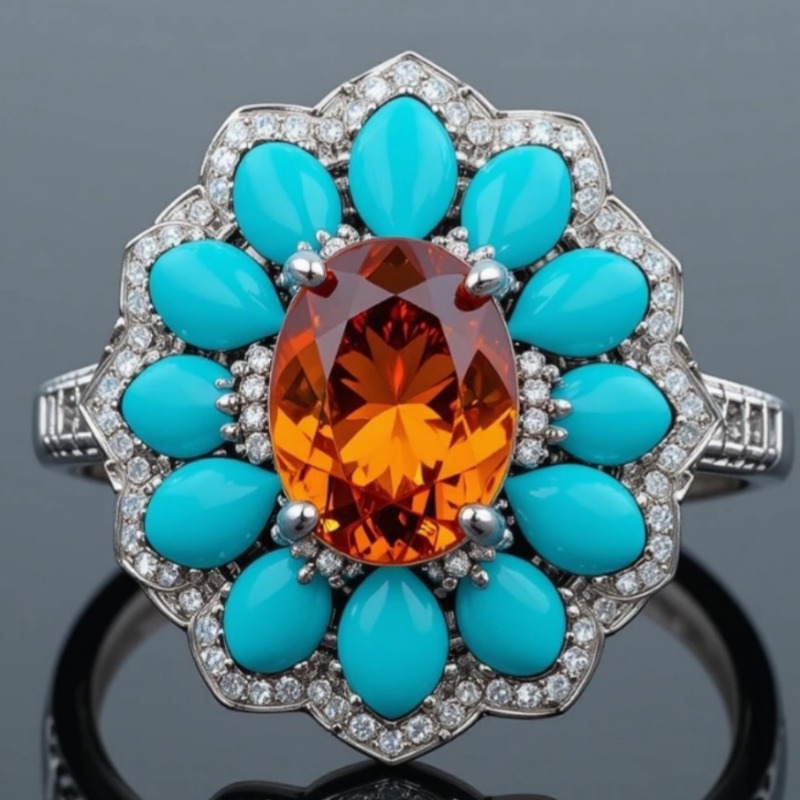 Ethnic Style Synthetic Turquoi - Ethnic Chic Fashion review and price