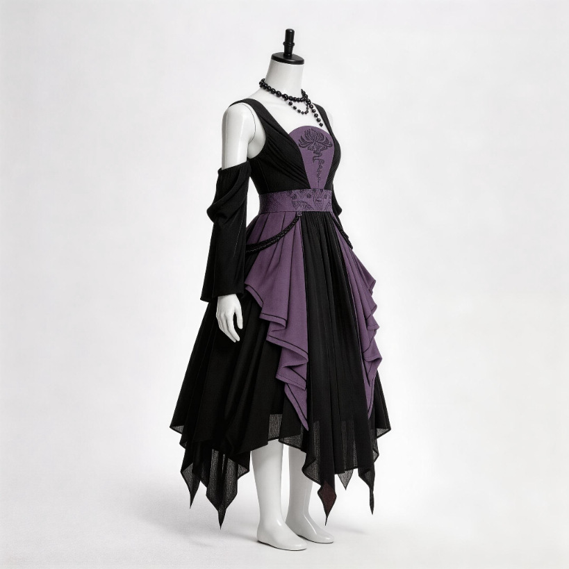 Gothic Style  Witch Costume Sk - Ethnic Style Dresses review and price