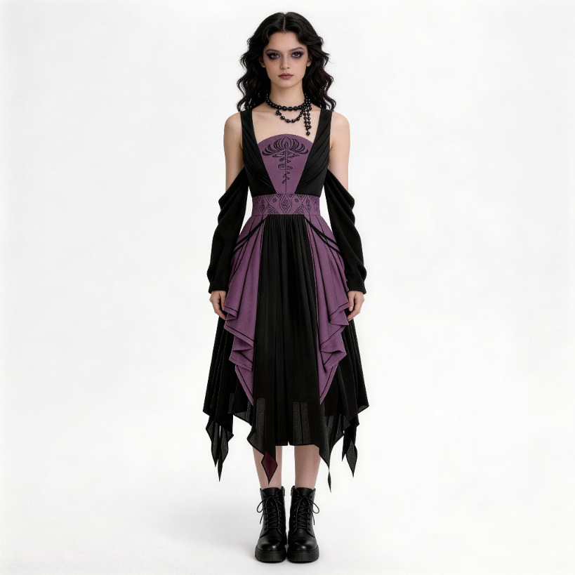 Gothic Style  Witch Costume Sk - Ethnic Style Dresses review and price