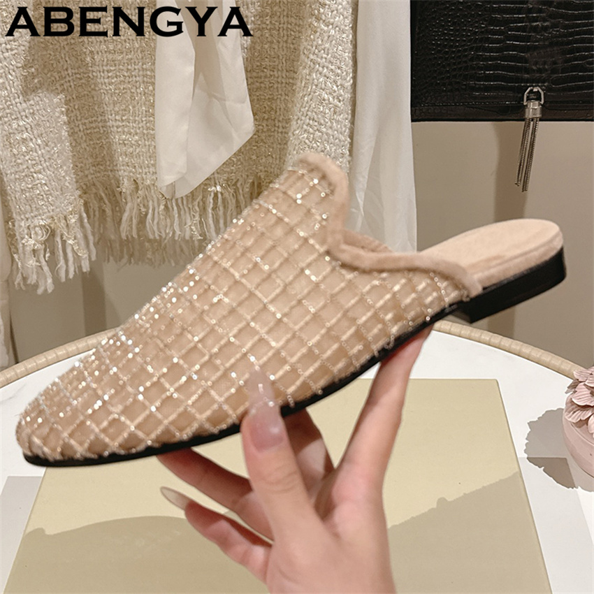 Shiny Lace Mesh Round Toe Flat - Ethnic Fashion Women review and price