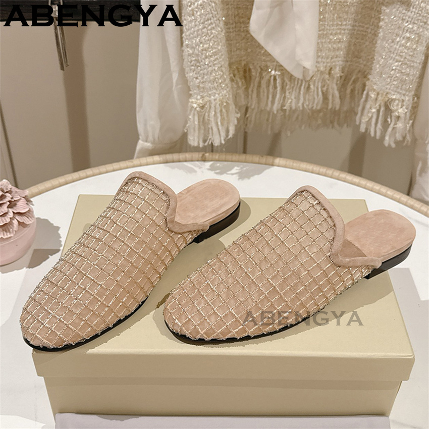 Shiny Lace Mesh Round Toe Flat - Ethnic Fashion Women review and price