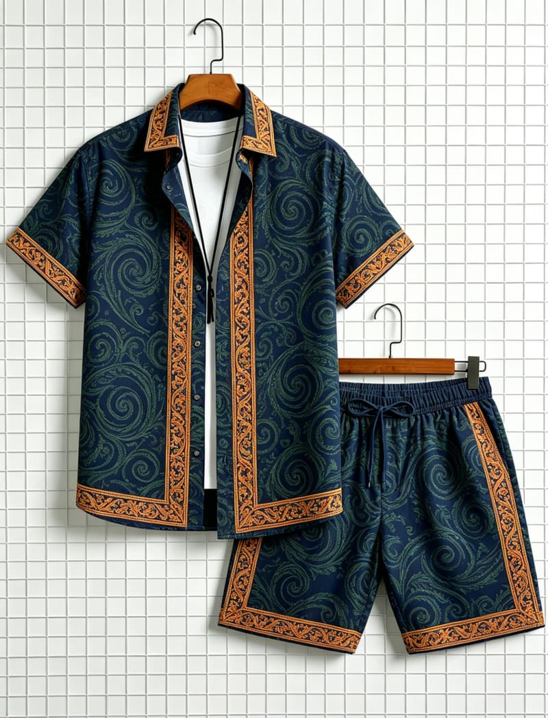 Men's ethnic border printed sh - Ethnic Style review and price
