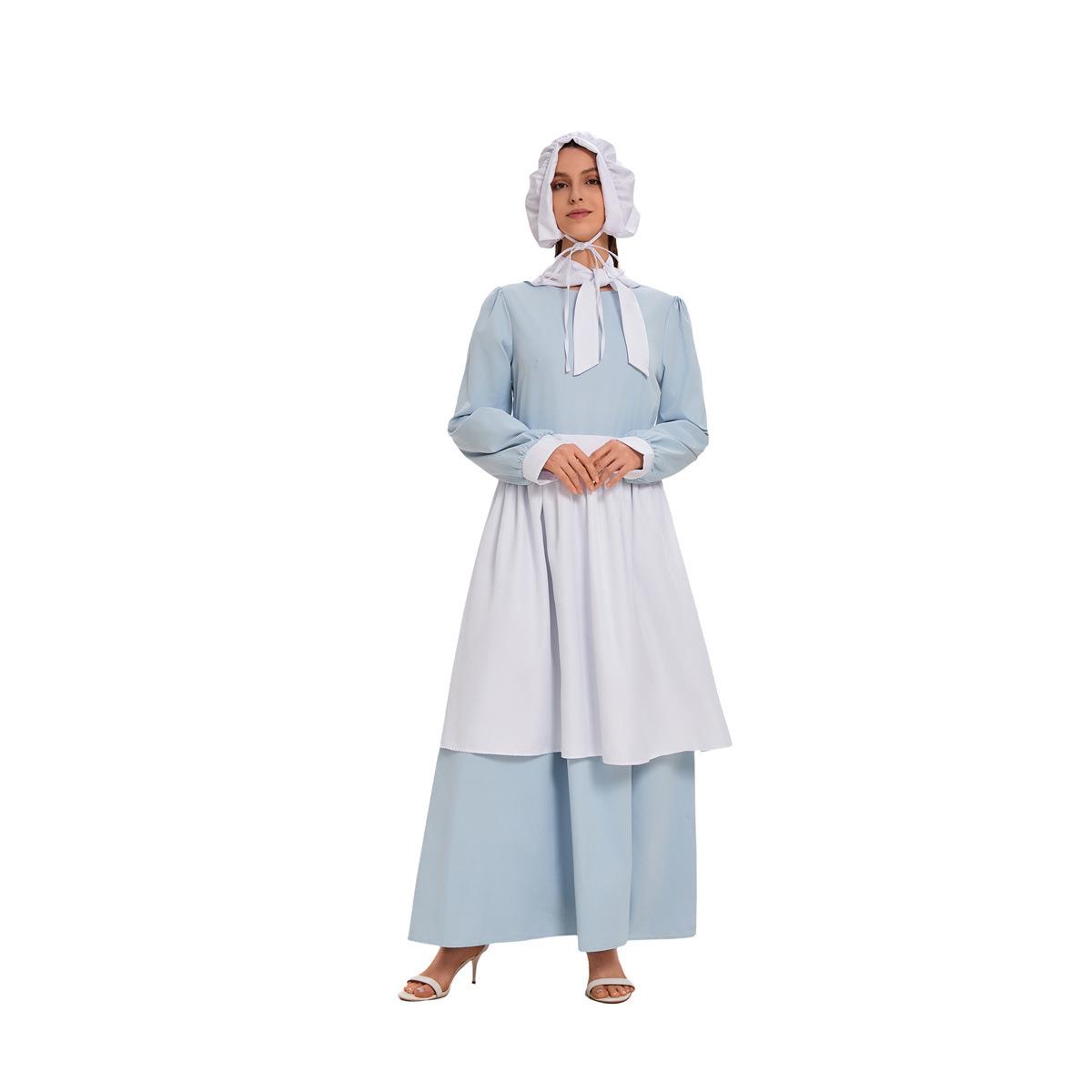 Blue Halloween COS Dress with  - Ethnic Style Dresses review and price