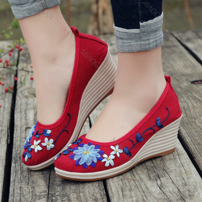 Embroidered Women Comfort Wedg - Ethnic Fashion Women review and price