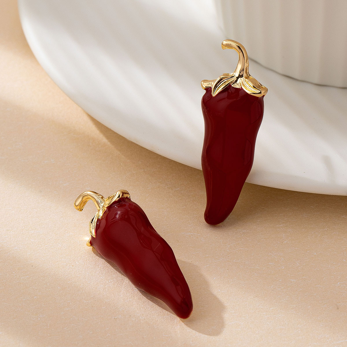 Quirky Chili Stud Earrings Wom - Ethnic Chic Fashion review and price
